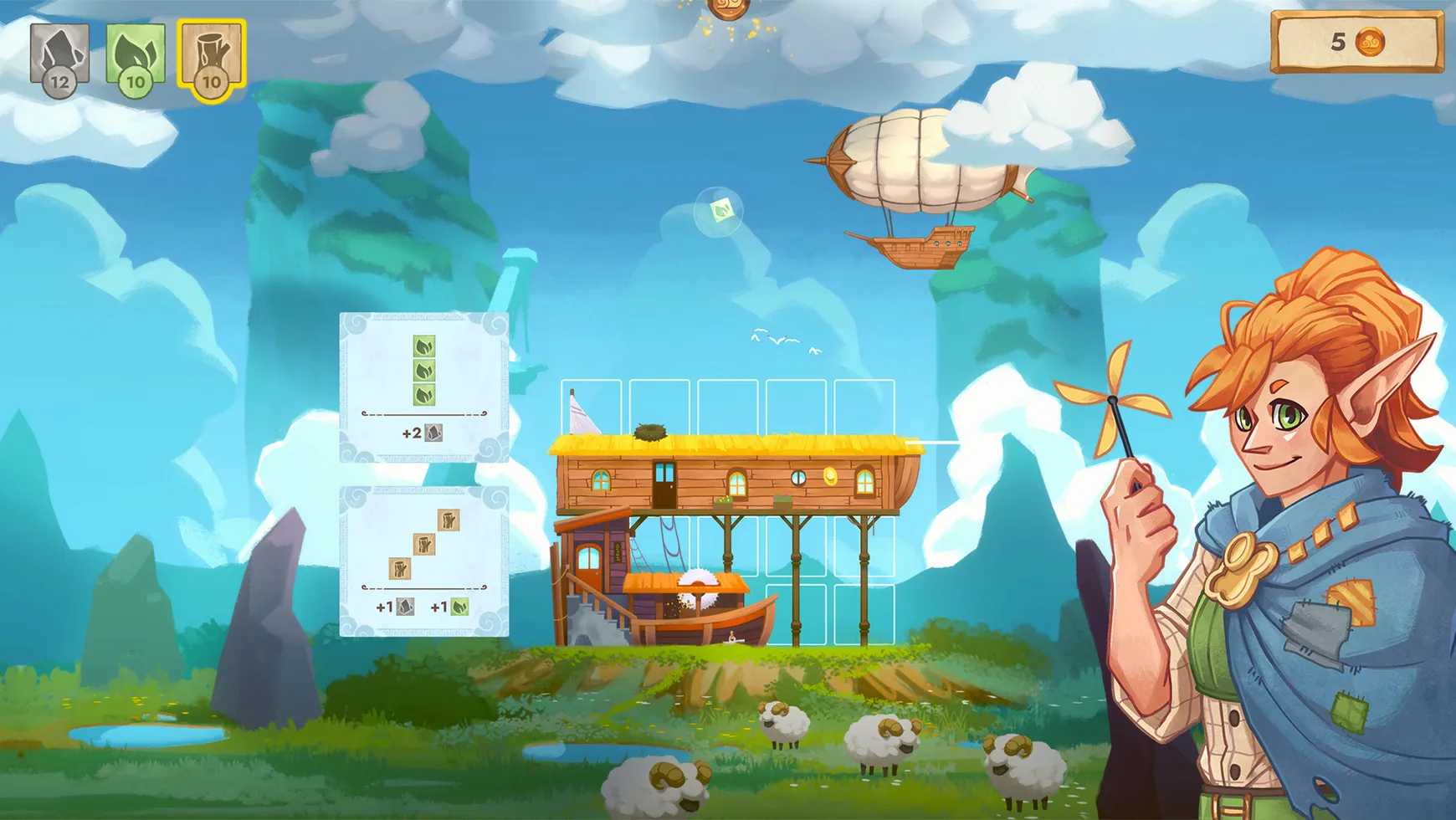 Cloudscrapers gameplay - stacking structures into the sky