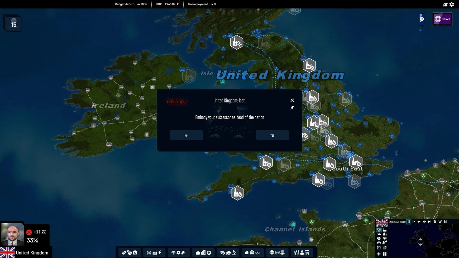God'n Spy Addon for Geopolitical Simulator 2026 Edition